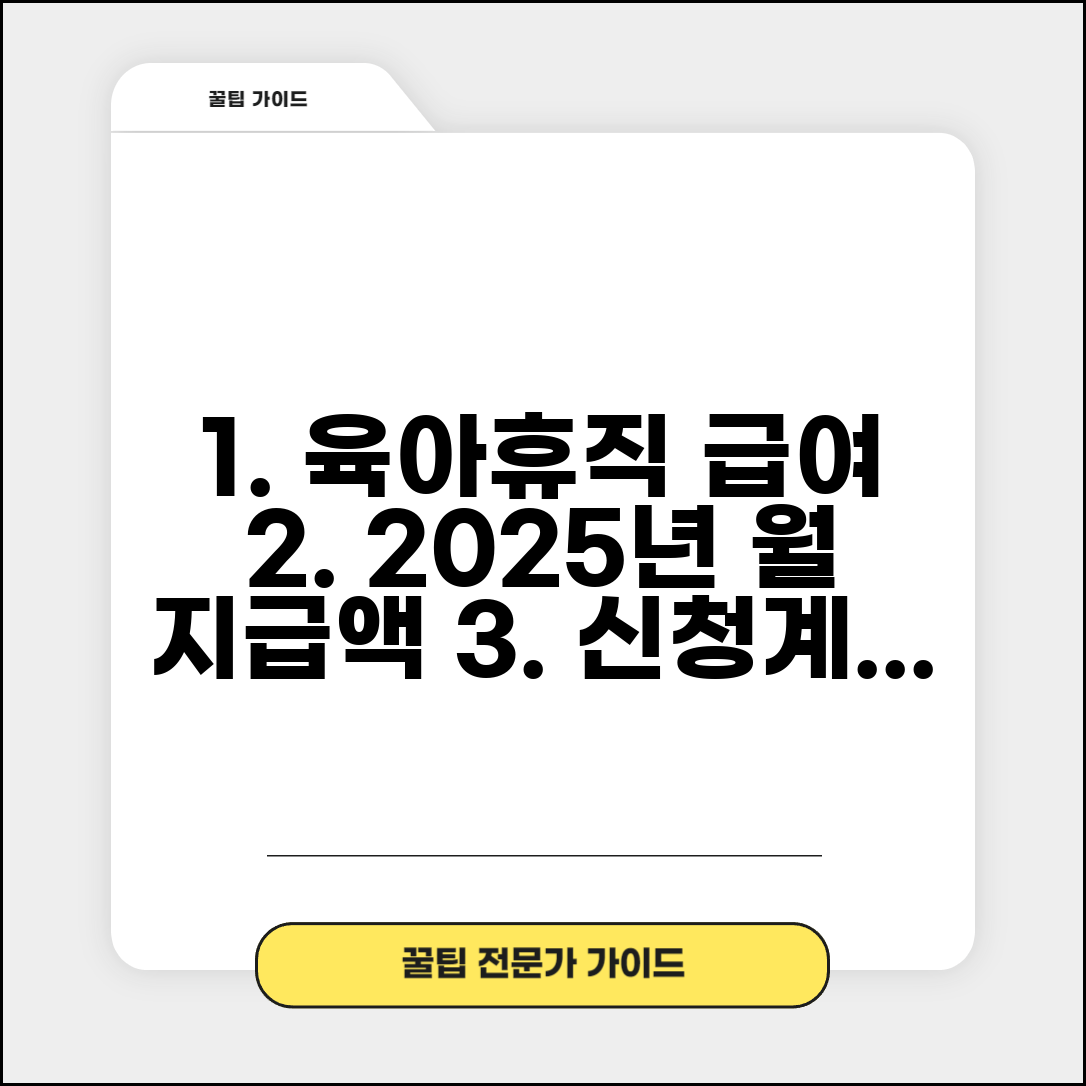 육아휴직 급여 신청방법 | 2025년 육아휴직급여 계산법 | 월 지급액 총정리