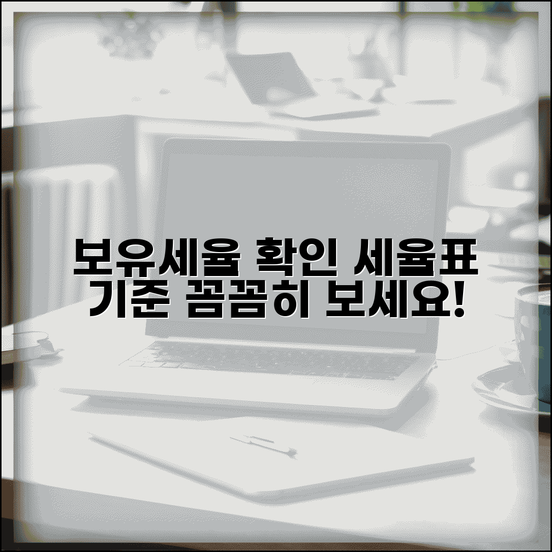 보유세 세율 확인 | 보유세 세율표와 적용 기준