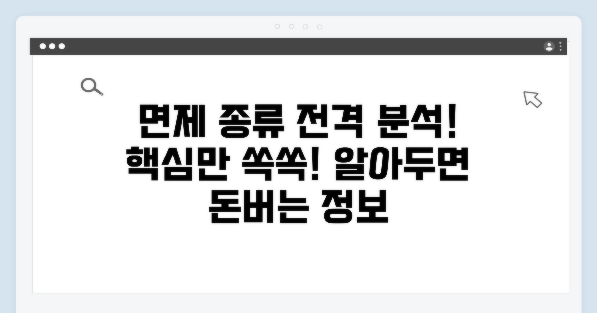 다양한 면제 종류 분석