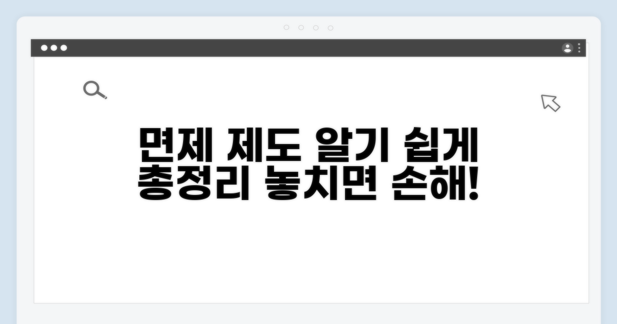 각종 면제 제도 상세 보기
