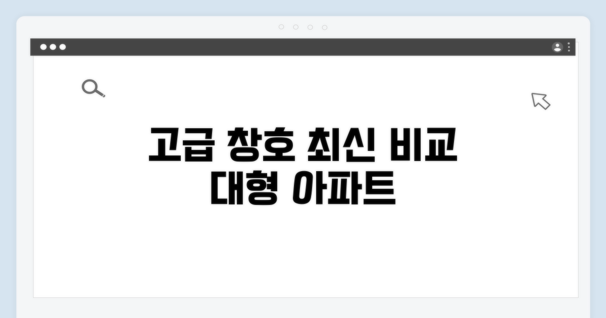 대형 아파트 고급 창호 시스템 비교
