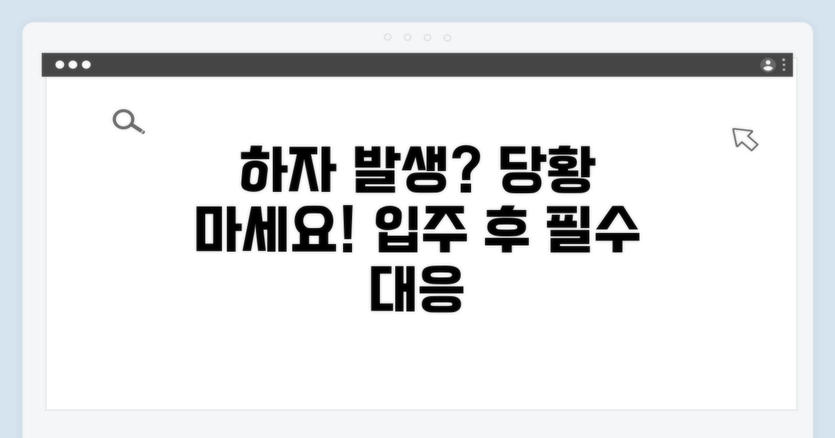 입주 후 하자 발생 시 대응 전략