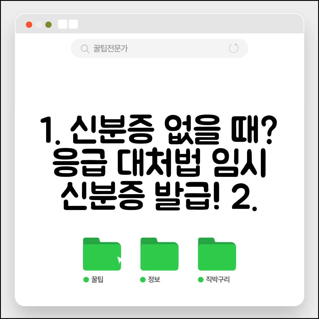 신분증 없을때 응급 대처 | 신분증 분실시 임시 신분 증명 받는 방법