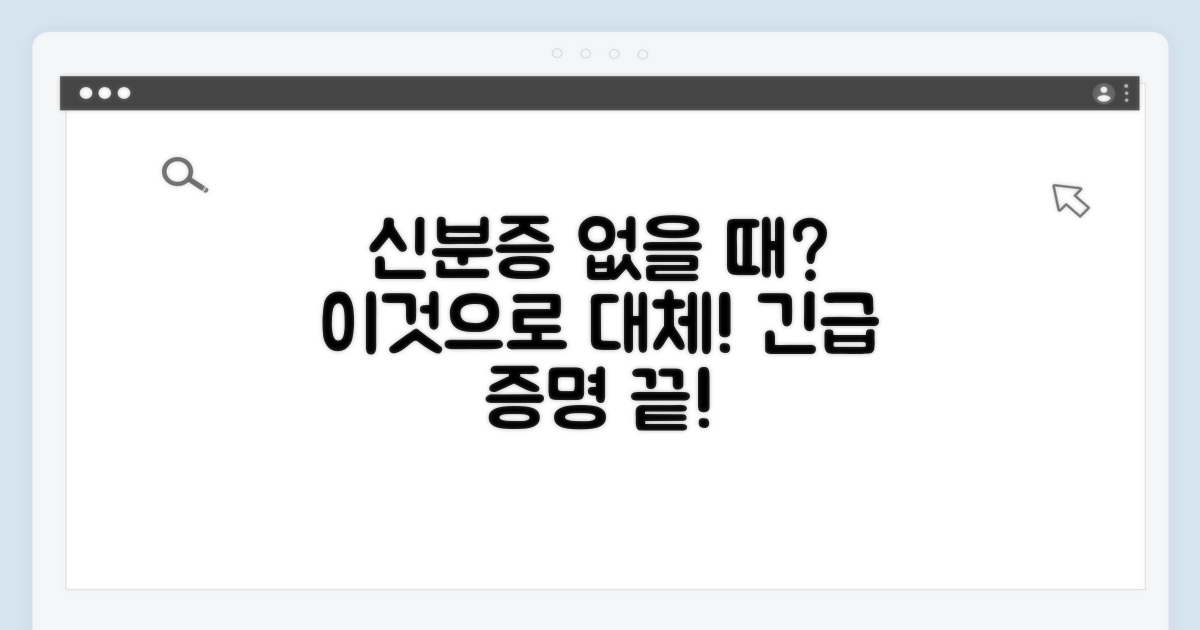 신분증 없을 때 대체 가능 증명 방법