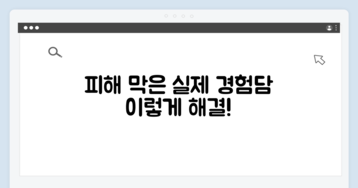 피해 막은 실제 경험담, 이렇게 막았어요