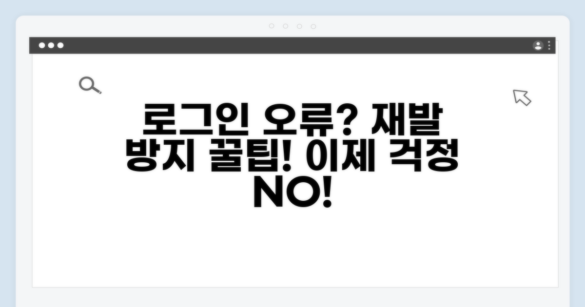 로그인 오류, 재발 방지 꿀팁