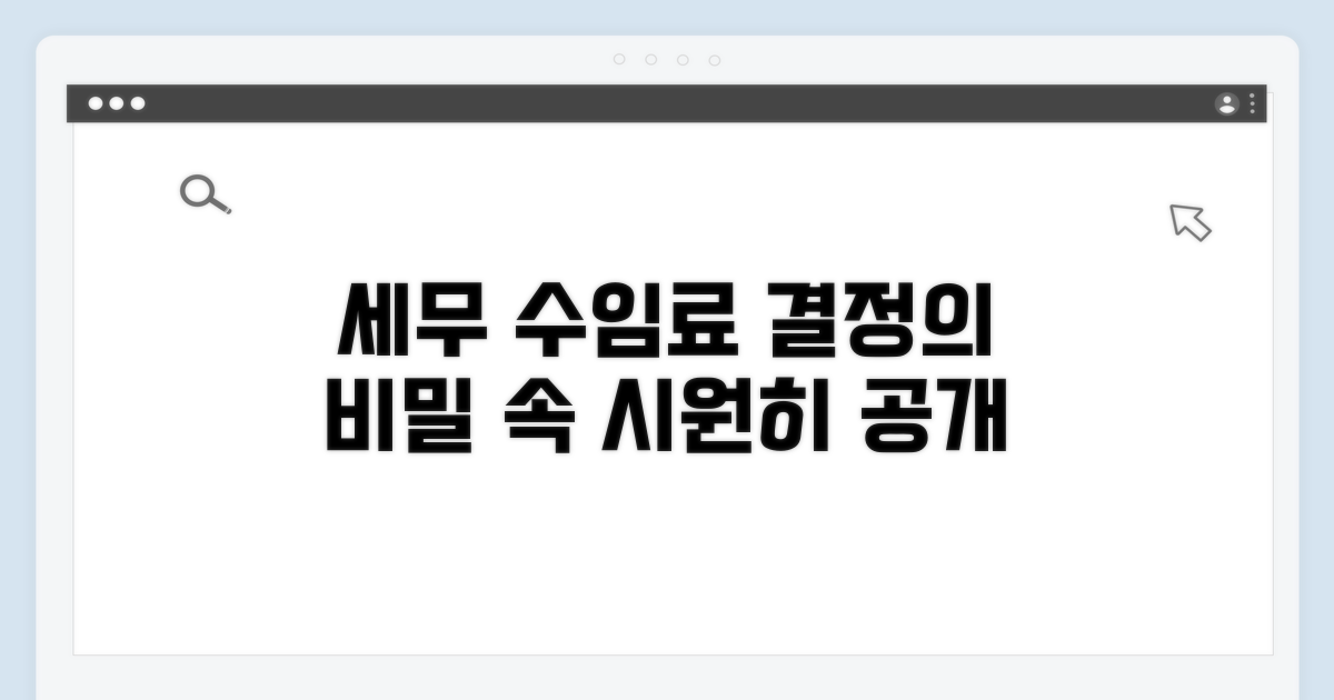 세무 대리 수임료, 이렇게 결정돼요