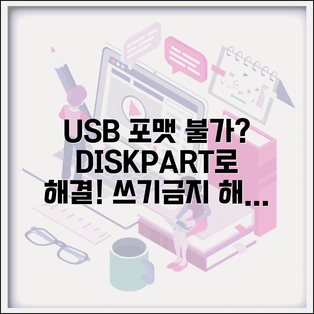 USB 포맷을 완료할 수 없습니다 강제 해결 | DISKPART 명령어로 쓰기 금지 해제하고 포맷 성공하기