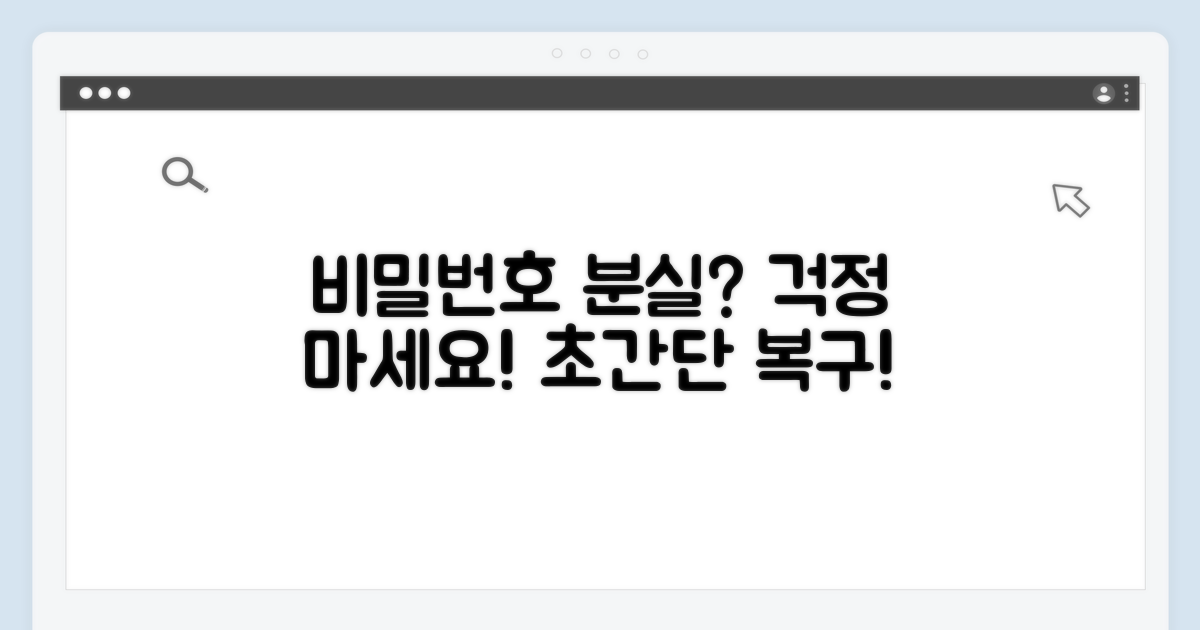 비밀번호 분실 시 복구 절차