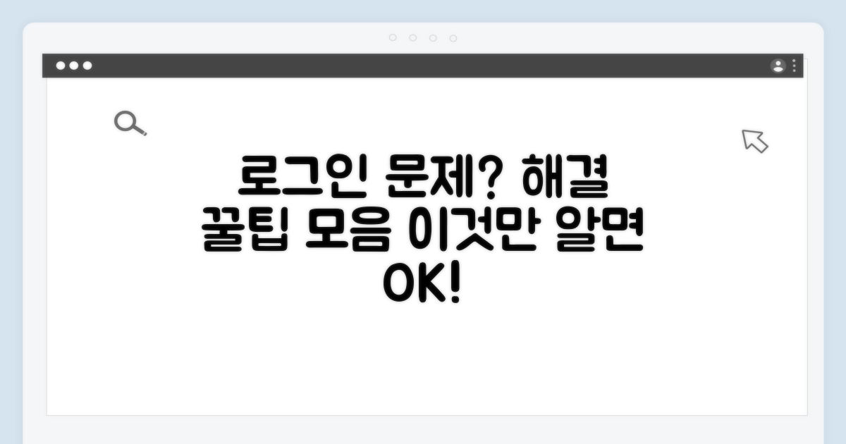 로그인 문제 해결 꿀팁 모음