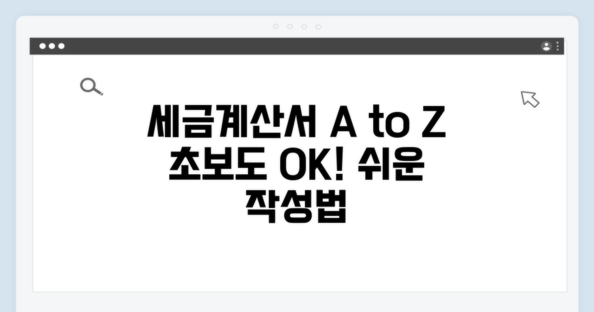 세금계산서 작성, 초보도 쉽게!