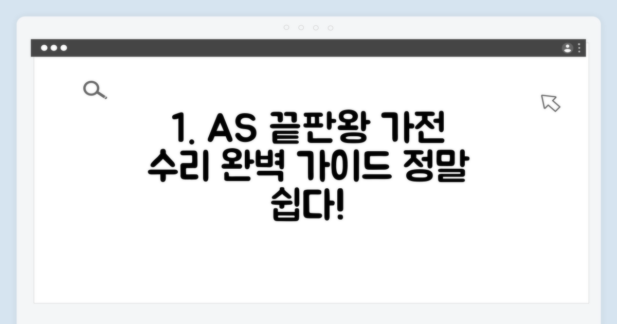 가전제품 AS 절차 완벽 가이드
