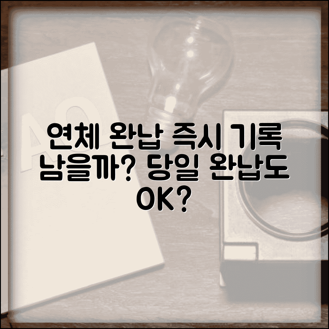 연체 즉시 완납하면 기록 | 연체 당일 완납해도 신용정보 등록 여부