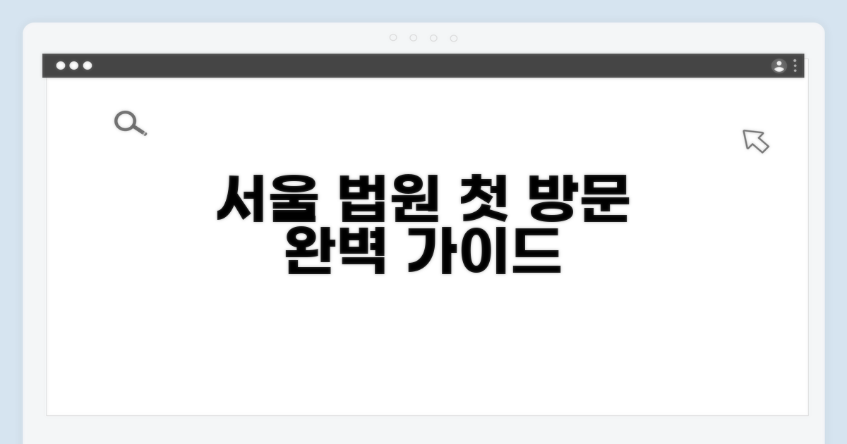 서울 법원 홈페이지 첫걸음