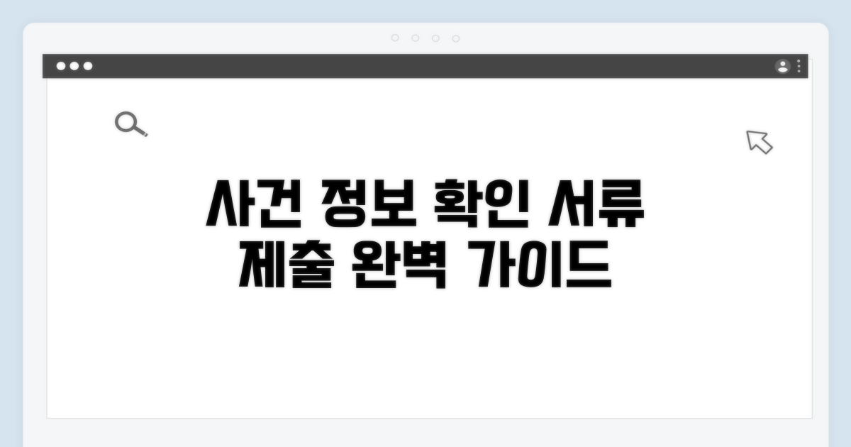 사건 정보 확인 및 서류 제출 완벽 안내