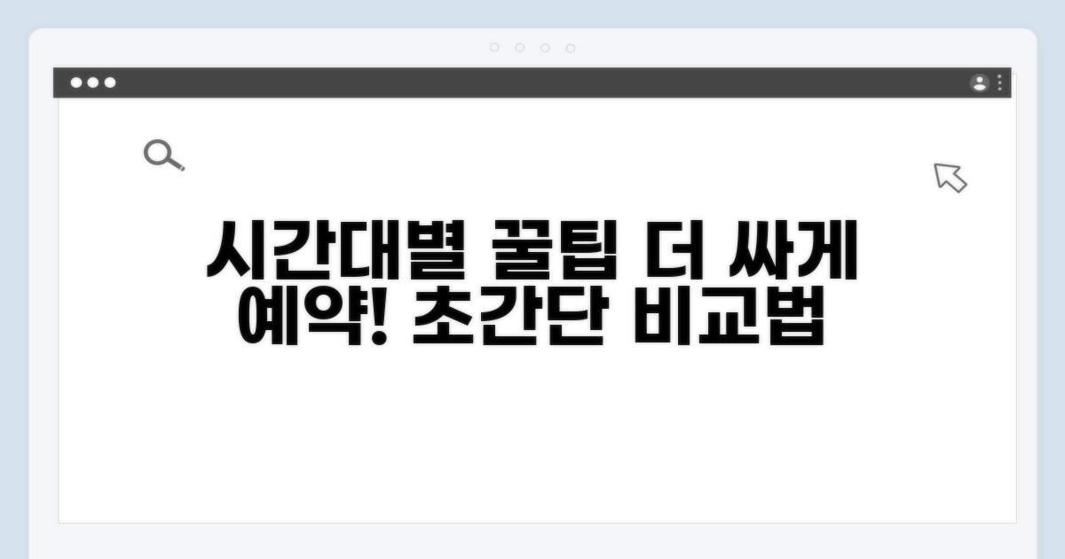 시간대별 가격 비교, 더 싸게 예약하는 법