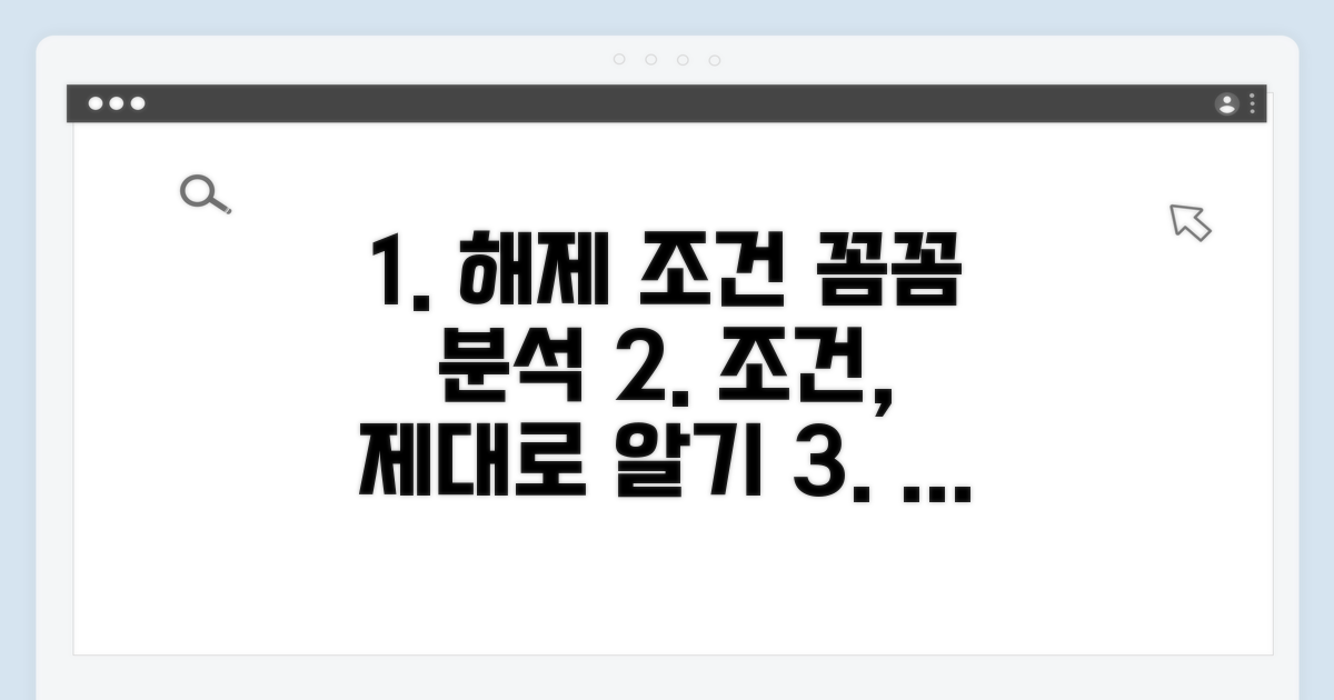 해제 조건, 꼼꼼히 분석하기