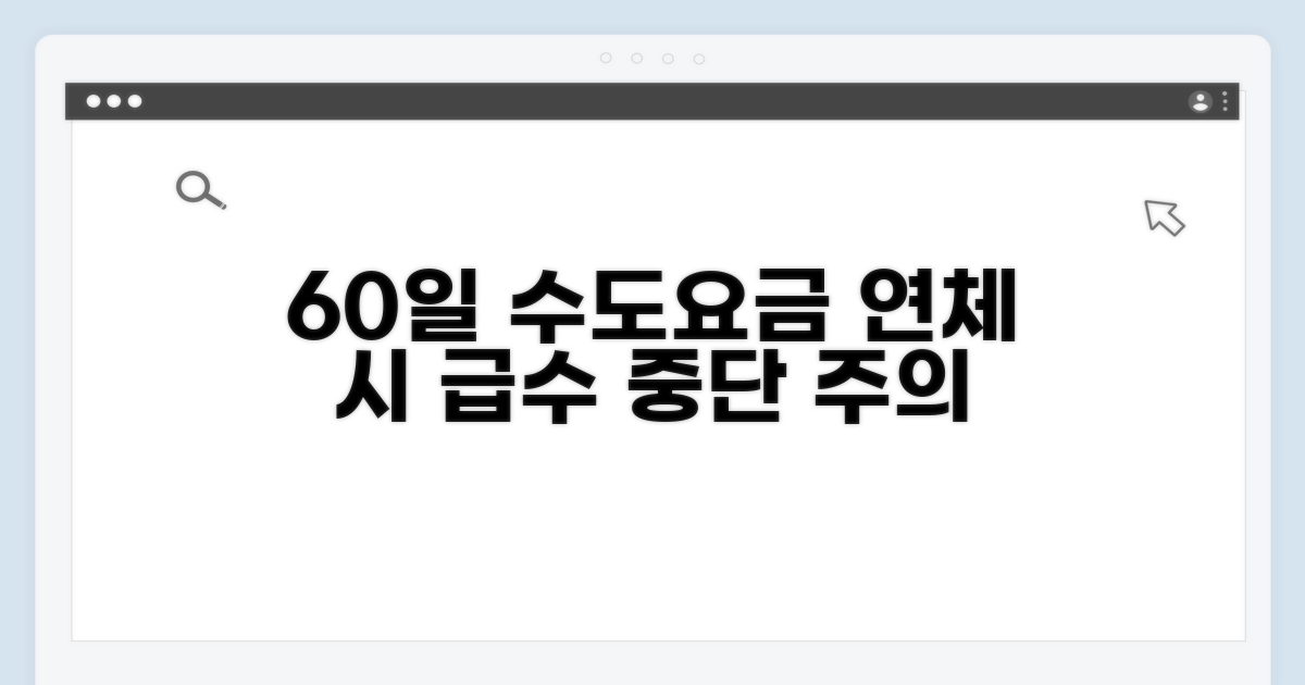 60일 수도요금 연체 시 급수중단