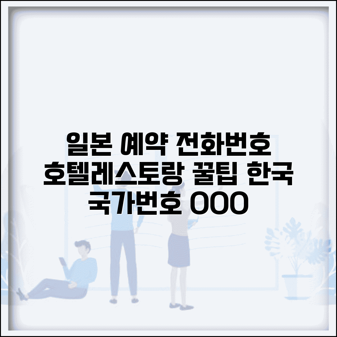 일본 예약 전화번호 입력 방법 | 일본 호텔 레스토랑 예약시 한국 국가번호와 전화번호 입력법