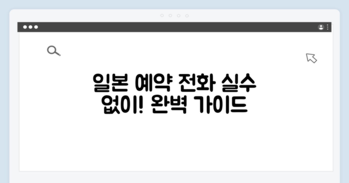 일본 예약 전화, 실수 없이 거는 방법