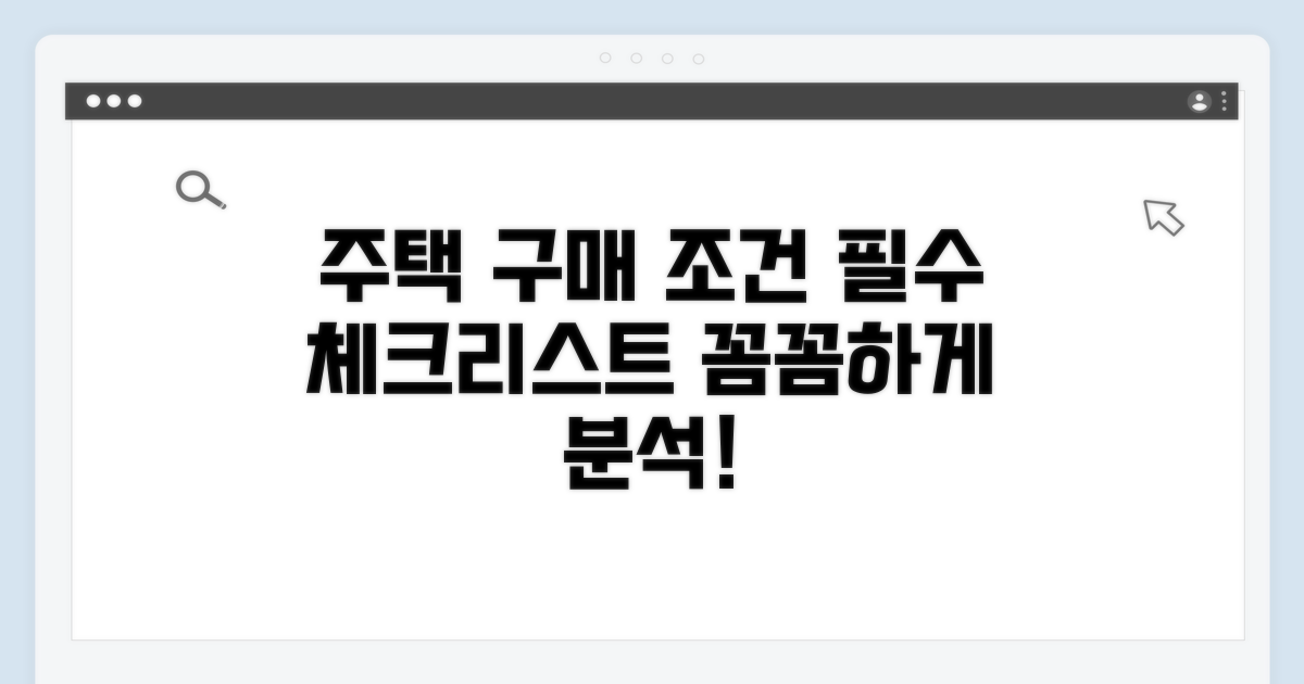 주택 구매 조건 상세 분석