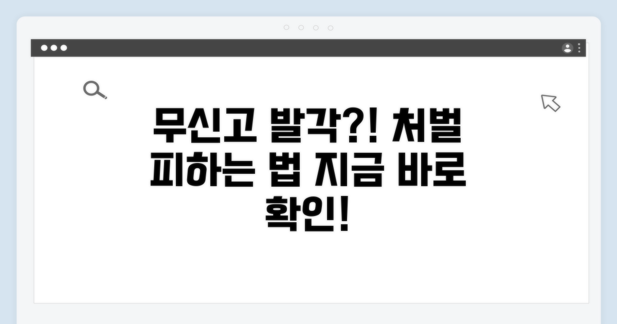 무신고 처벌과 피하는 법