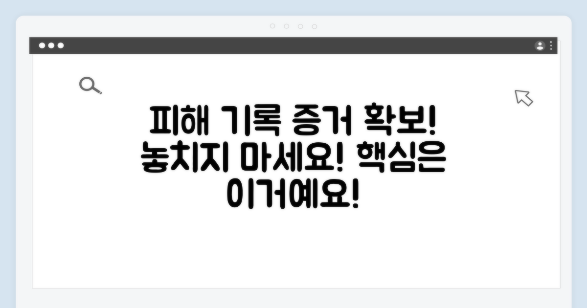 피해 사실 기록과 증거 확보