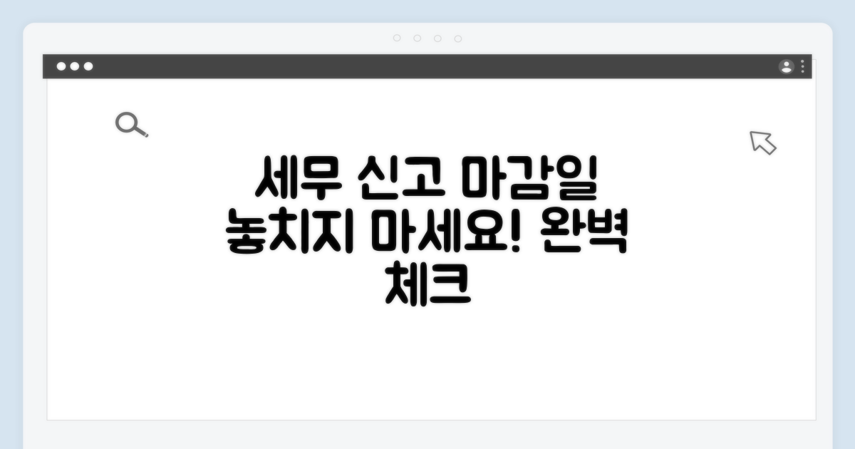세무 신고 마감일 완벽 체크