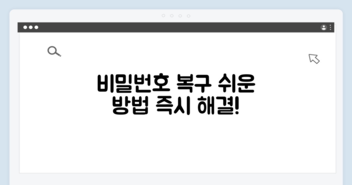 잊어버린 비밀번호 복구 방법