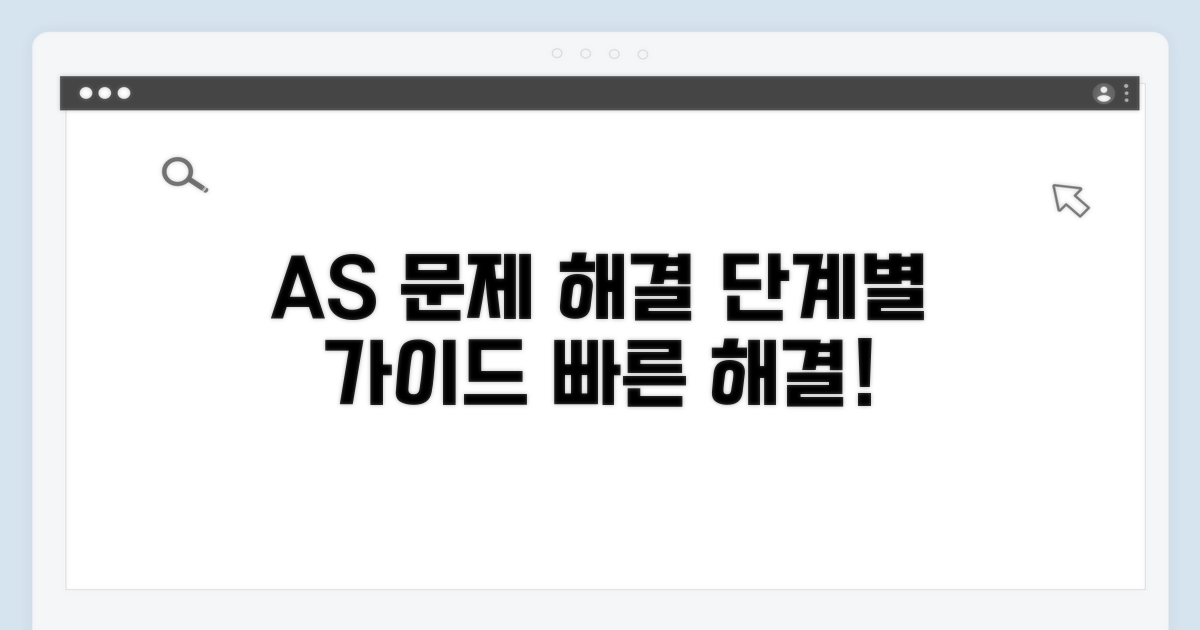 문제 해결 위한 AS 절차 안내
