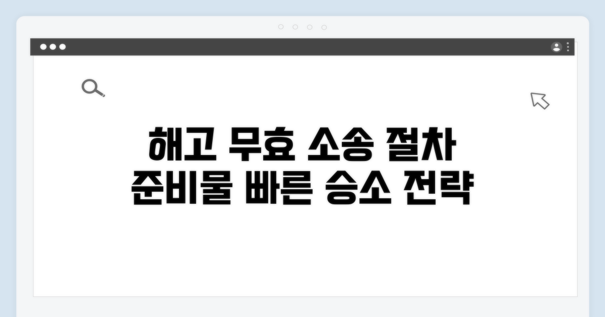 해고 무효 소송 절차와 준비물