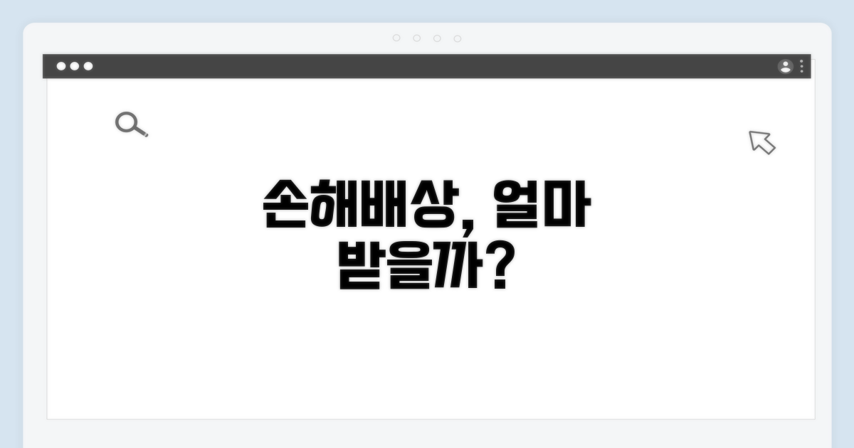 손해배상 청구, 받는 금액은?