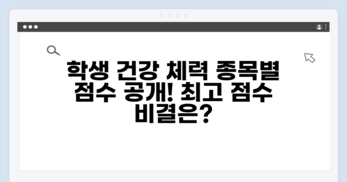 학생 건강 체력 종목별 점수