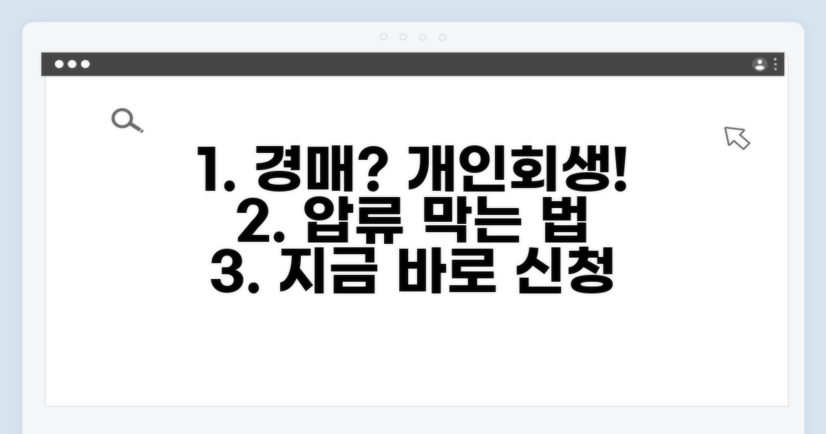 경매 중 개인회생 신청 방법