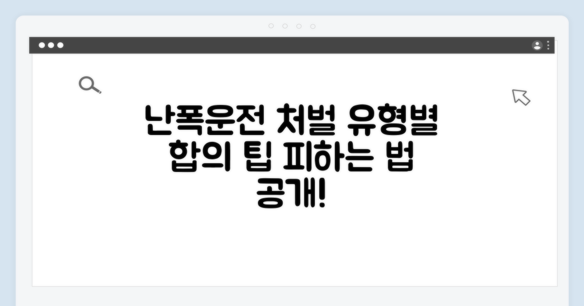 난폭운전 유형별 처벌과 합의 방법