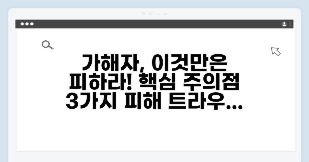 가해자에게 피해야 할 행동과 주의점