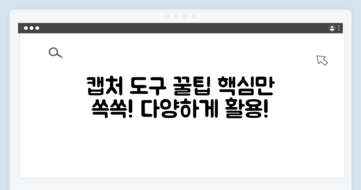 다양한 캡처 도구 활용법