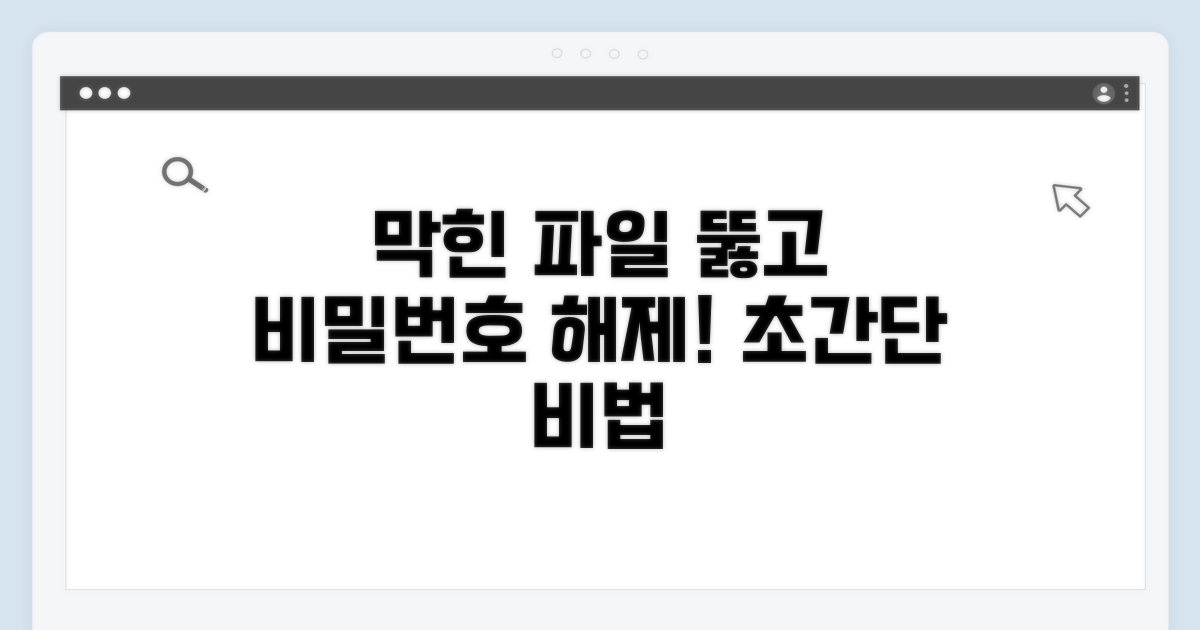 막힌 파일, 비밀번호 푸는 비법