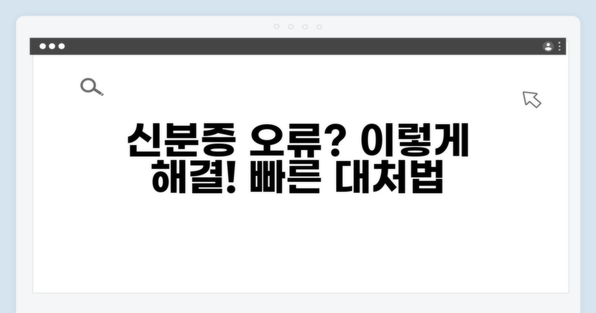 신분증 오류, 이렇게 대처하세요