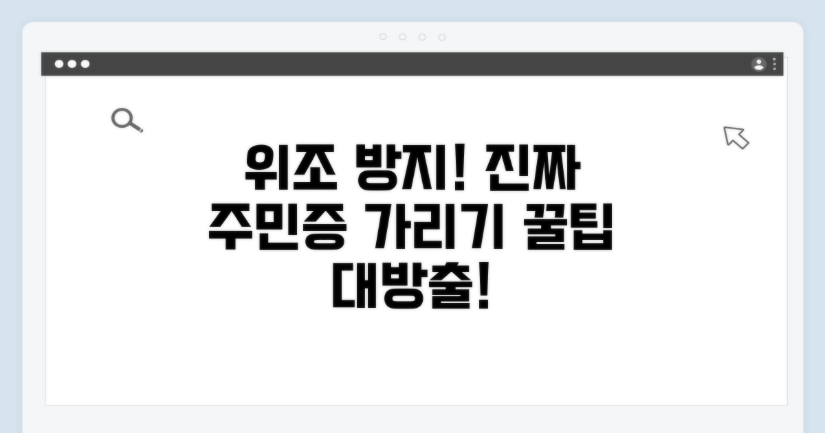 진짜 주민등록증 구별하는 방법