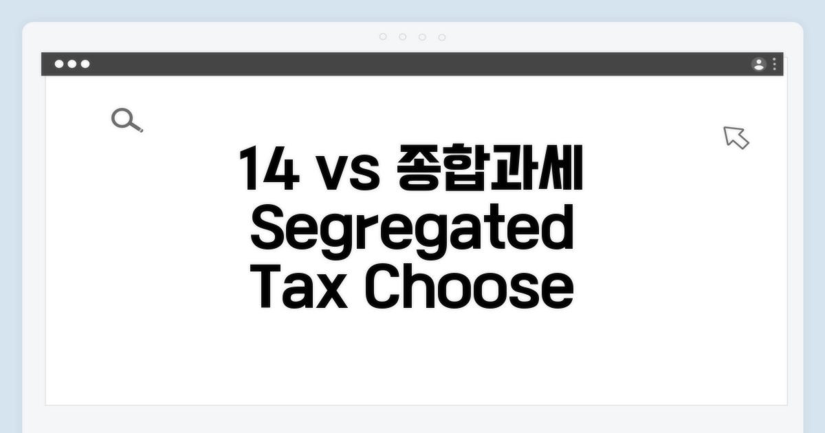 분리과세 14% vs 종합과세 비교