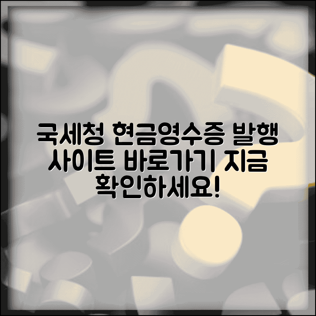 현금영수증 발행 사이트 주소 | 국세청 현금영수증