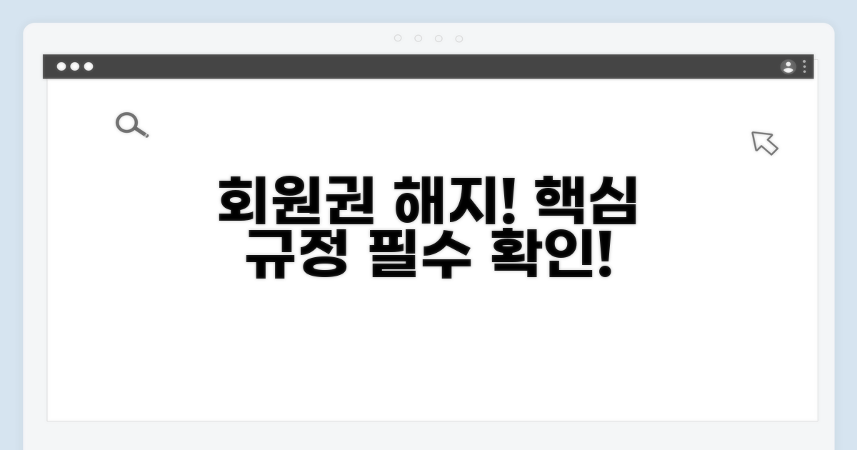 회원권 해지, 핵심 규정 확인