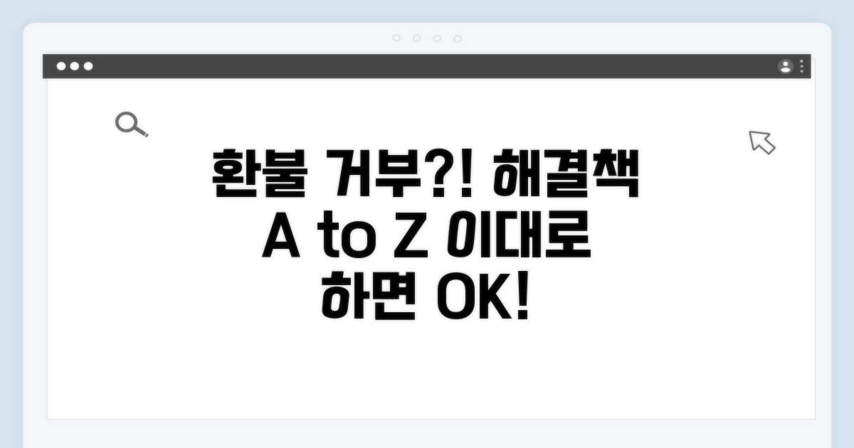 환불 거부 시 대처법 공개