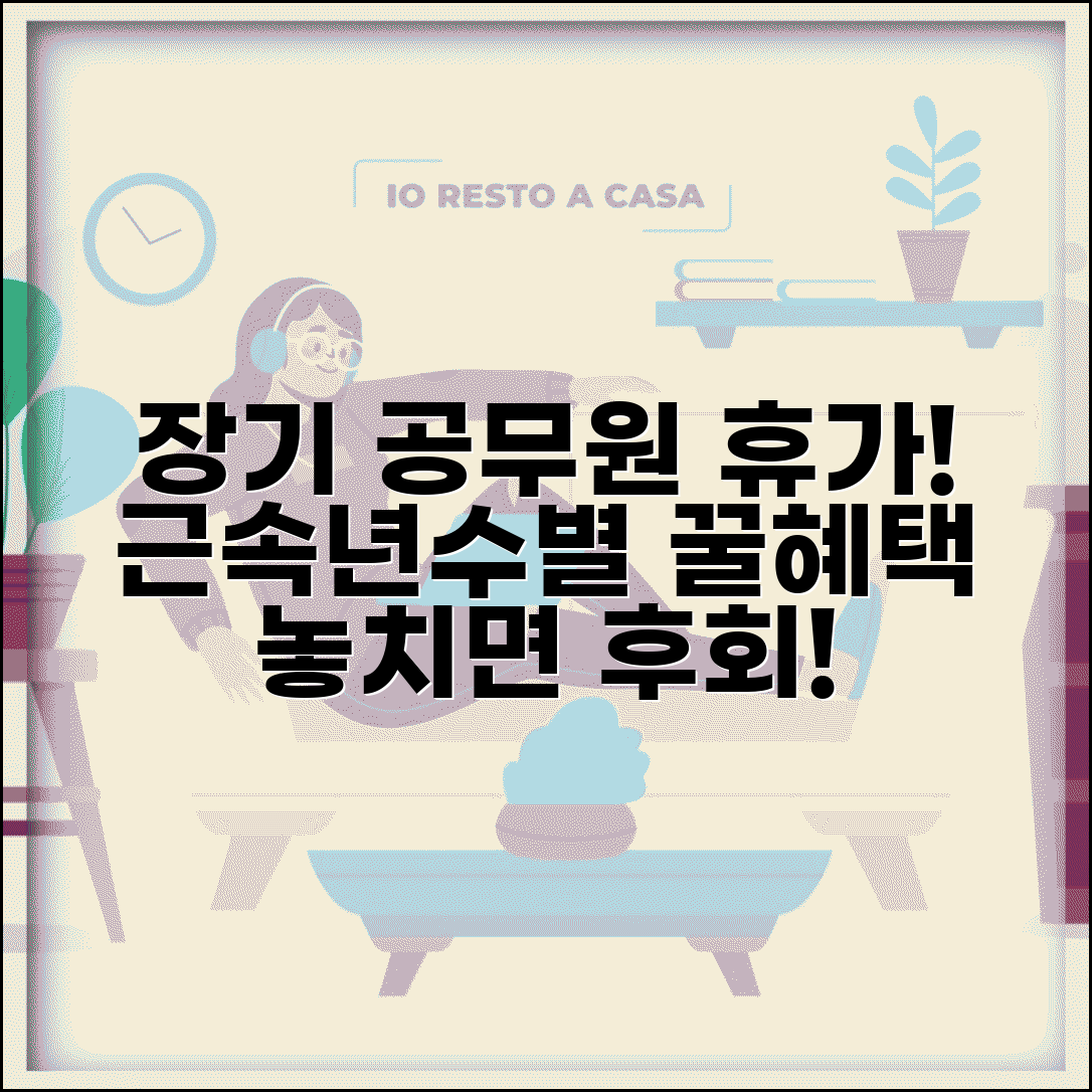 장기재직자 공무원 휴가 | 근속년수별 휴가 혜택