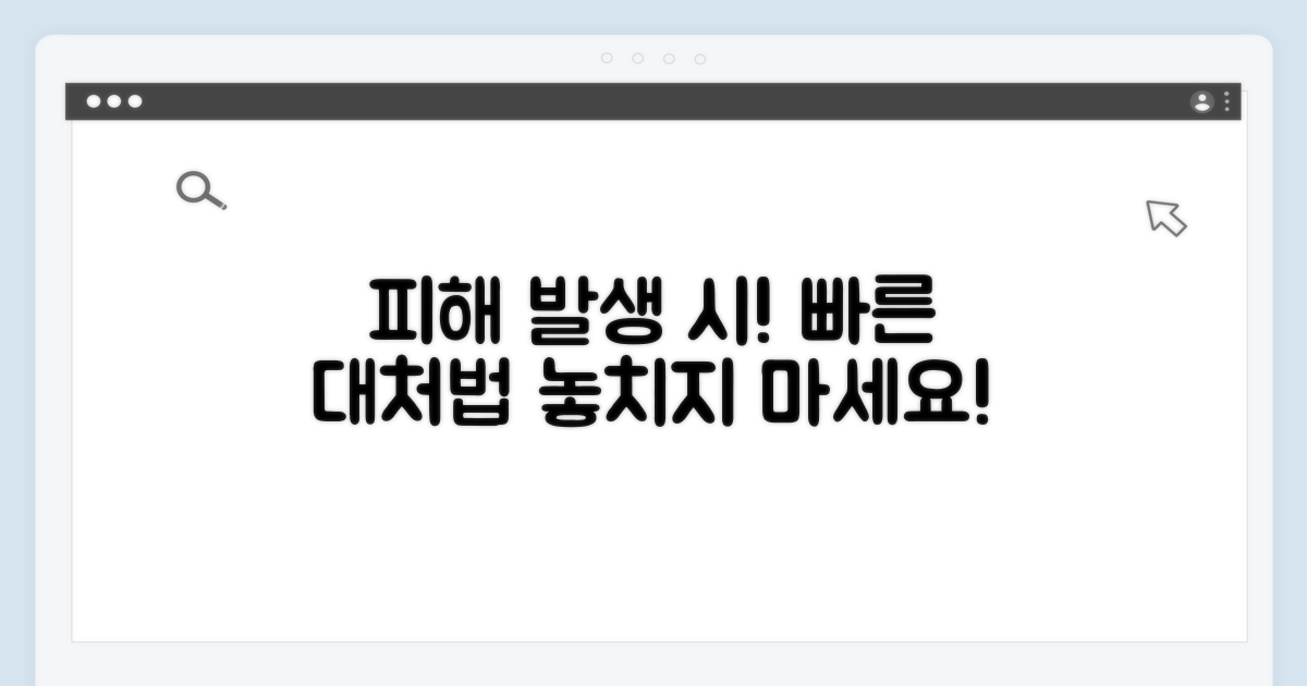 피해 발생 시 대처 방법과 유의점