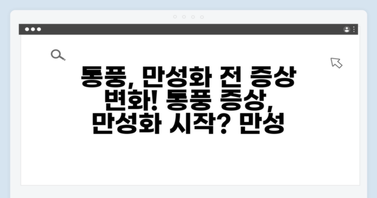 만성화 시작, 통풍 증상 변화