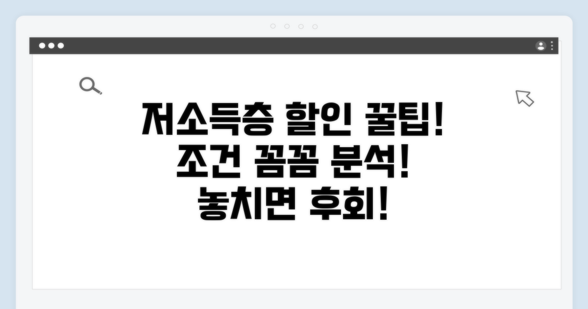 저소득층 할인 조건 상세 분석