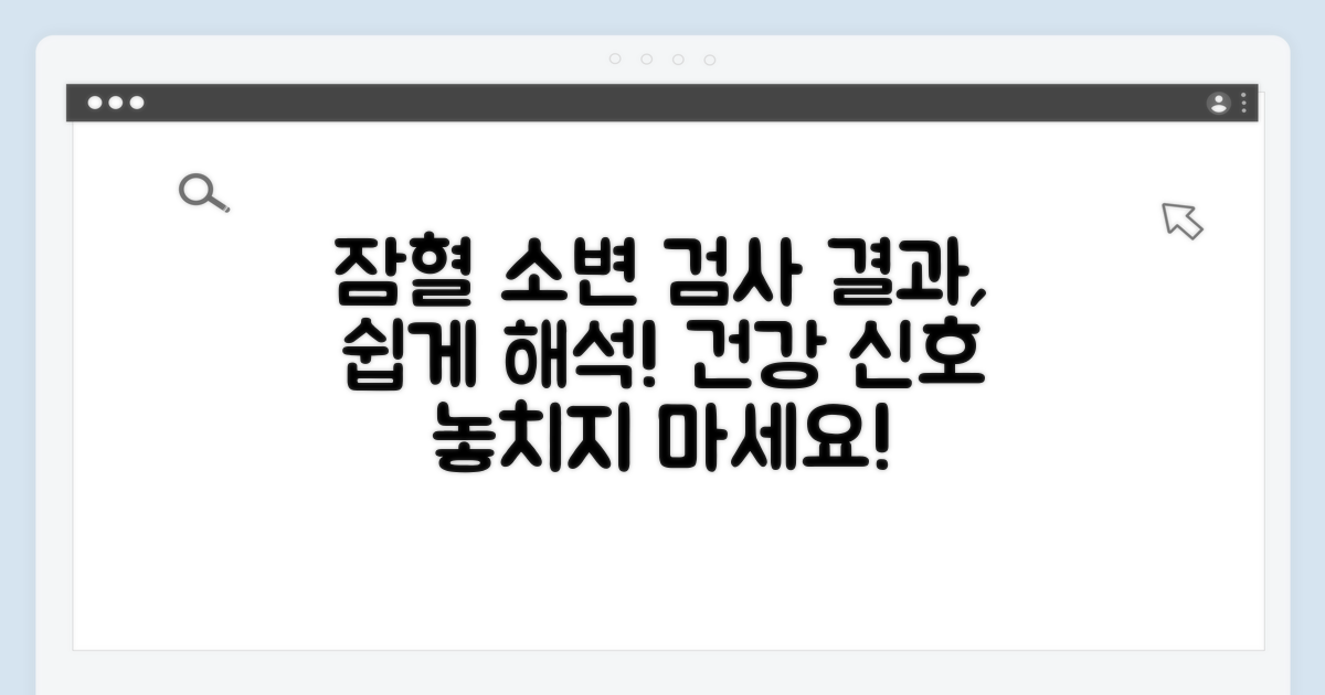 소변 잠혈 검사 결과 해석 방법