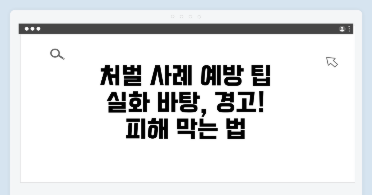 구체적인 처벌 사례와 예방 팁